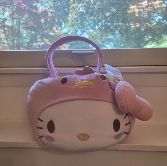 Hello Kitty Other - Hello Kitty Plush Basket By Sanrio- Pink and White - Great For EASTER!